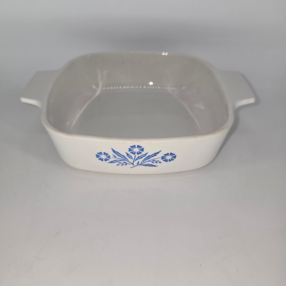 Corning Ware Blue Cornflower 1 Quart Casserole‎ Dish Vintage Pyroceram Baker